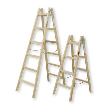 Drevený dvojitý rebrík 14 priečok